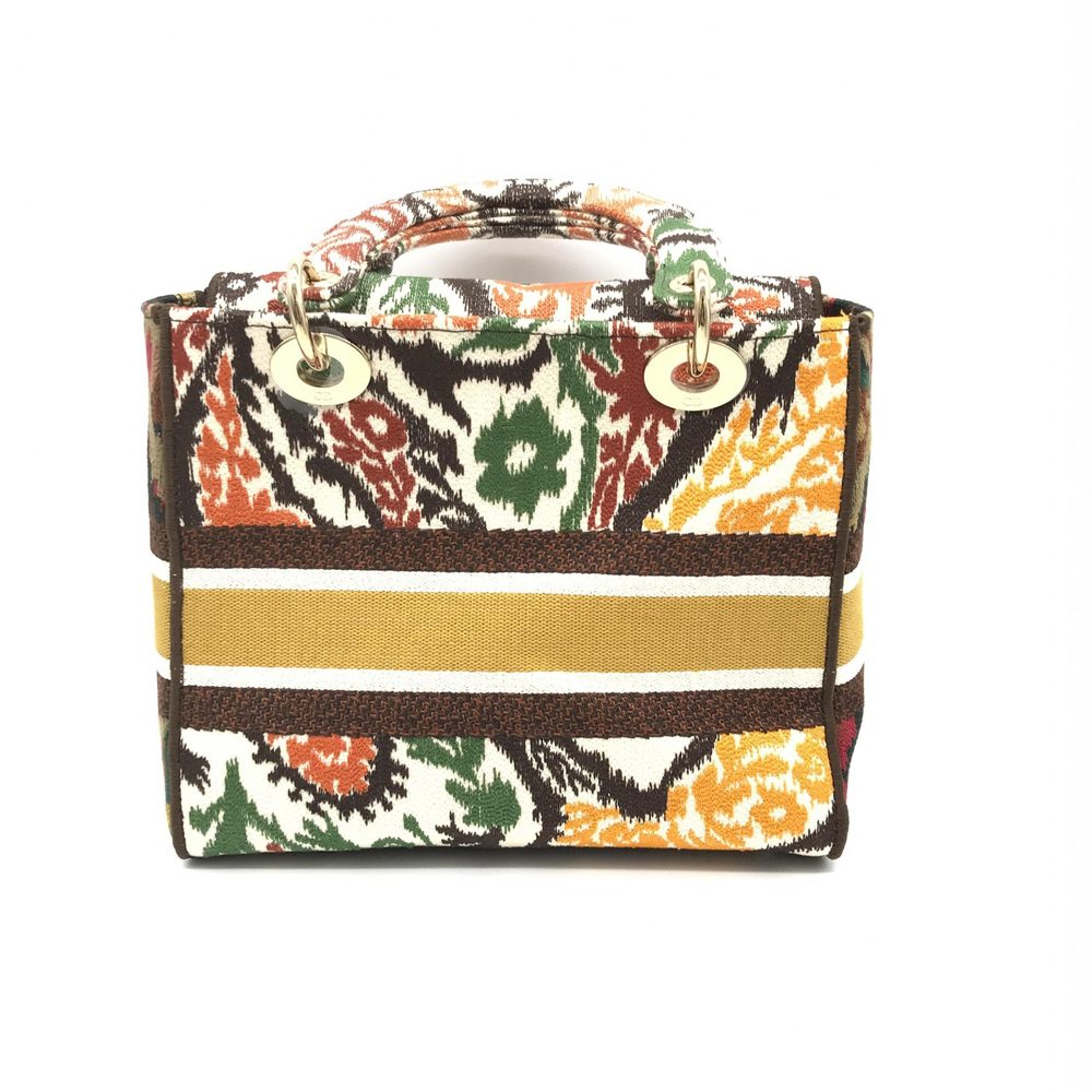 Dior Handbag Lady D-Lite Brown Canvas